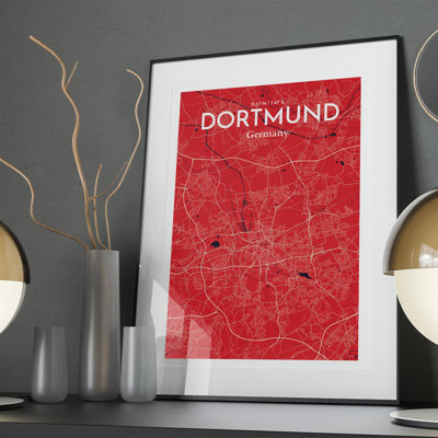 Dortmund City Map In Nautical - No Frame Print