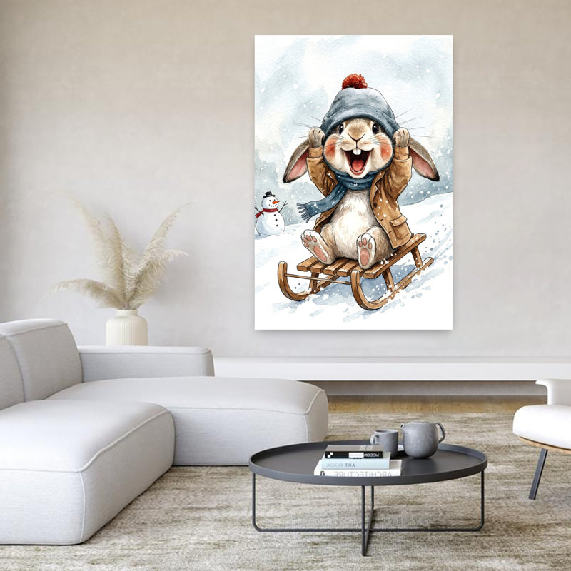 Contemporary Art Abstract Contemporary Nature Winter Wall Art by Emel Tunaboylu - Wrapped Canvas Print