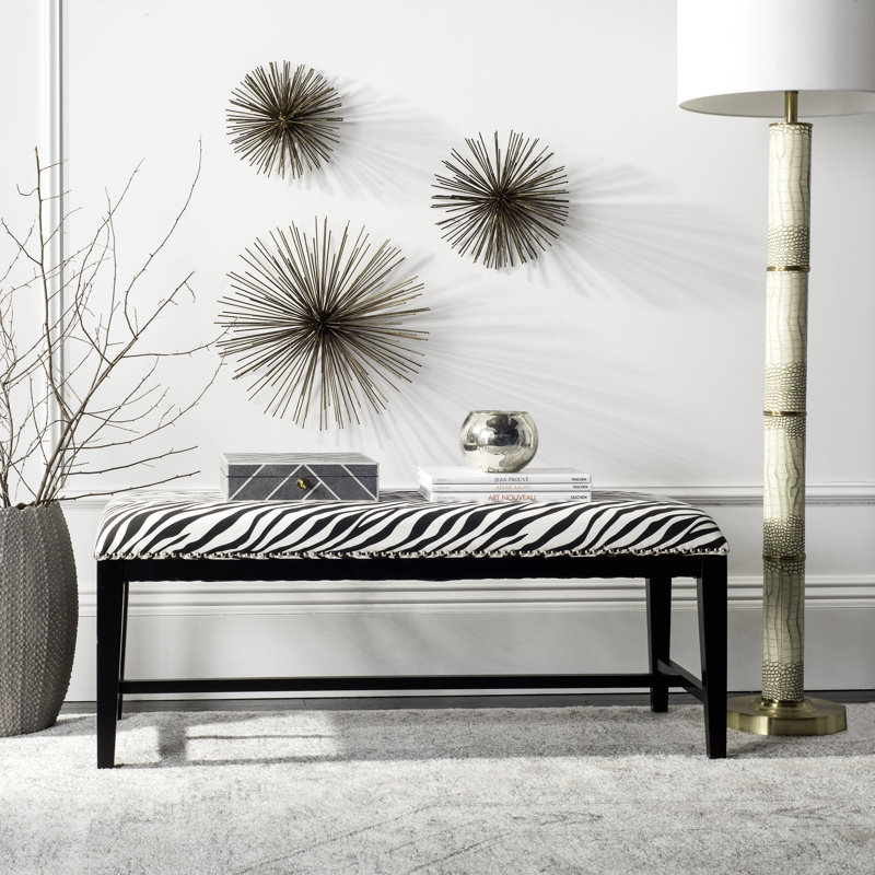 Banc rembourré Benae, Black/White