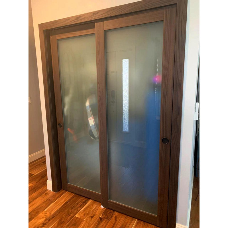 Dalle de porte intérieure moderne Planum, 24 po x 96 po, Marron foncé