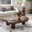 Cloud-shaped 3-legged Wooden Coffee Table, Coffee Table Walnut Finish - Organic Curved Silhouette For Modern Living Rooms