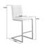 Tabouret de bar luxueux gris Seigler-130159558