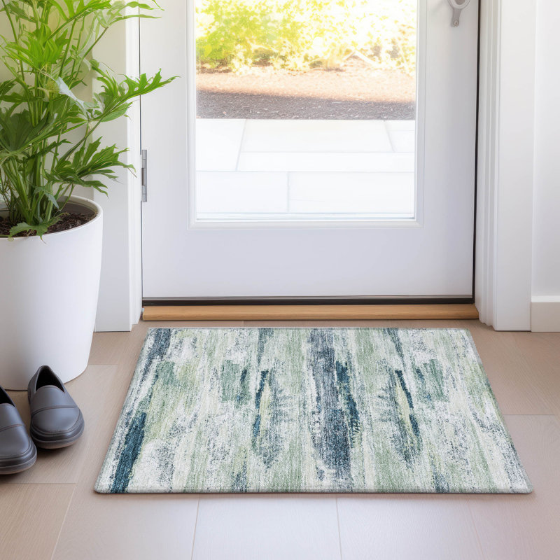 Tapis rectangulaire Aleighna avec envers antidérapant, Rectangle 1 pi 8 po x 2 pi 6 po