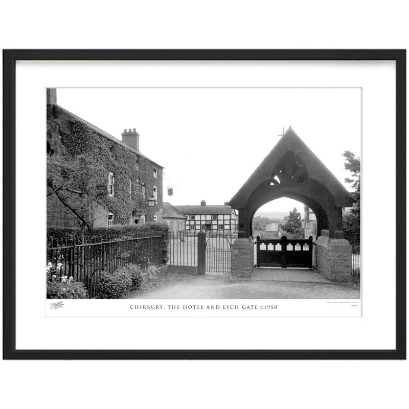 Chirbury, The Hotel And Lych Gate C1950 by Francis Frith - Single Picture Frame Print, 40cm H x 50cm W x 2.3cm D