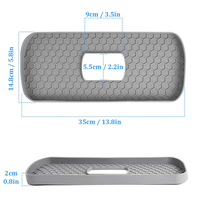 Organisateur de toilette en silicone pour toilette et toilette, Noir, noir, noir, noir