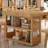 Burlywood Rectangular Solid Wood with 4 drawers desk-1909511144