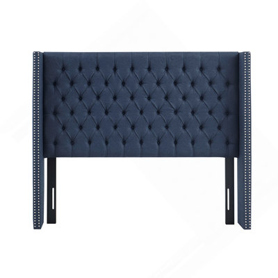 Tête de lit tapissier bleu marine