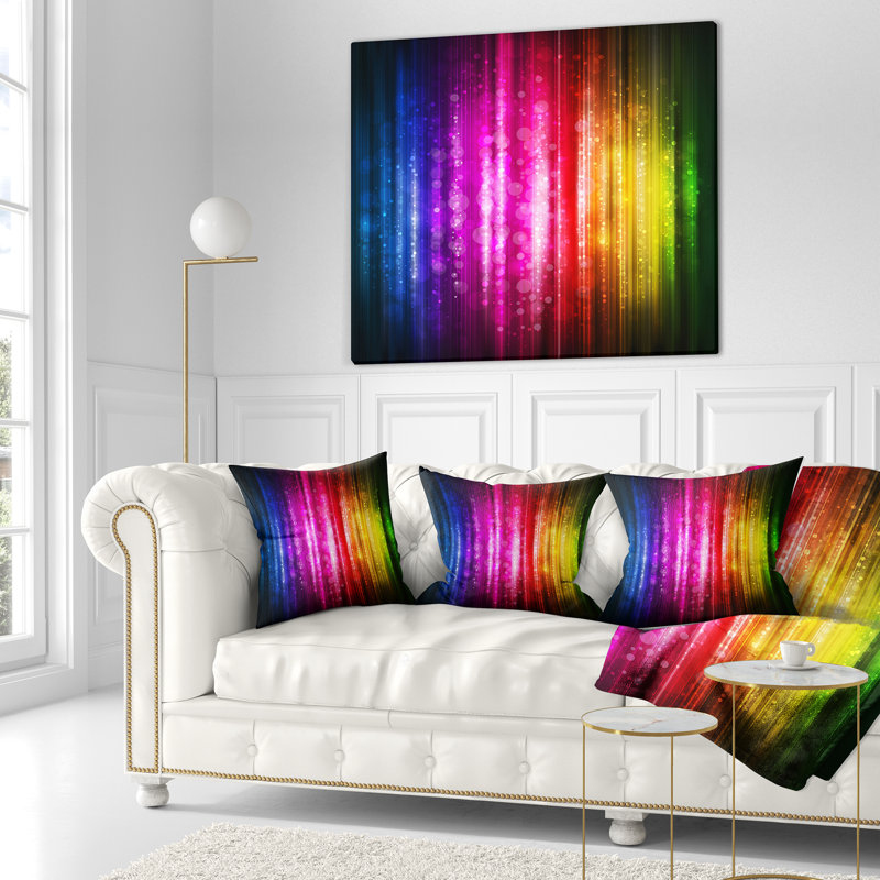 Fond lumineux - Coussin imprimé abstrait, Rectangulaire, 12 po x 20 po