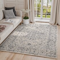 Copenhaver Power Loom Gray/Ivory Rug Ophelia & Co. Rug Size: Rectangle 5'3 x 7'1