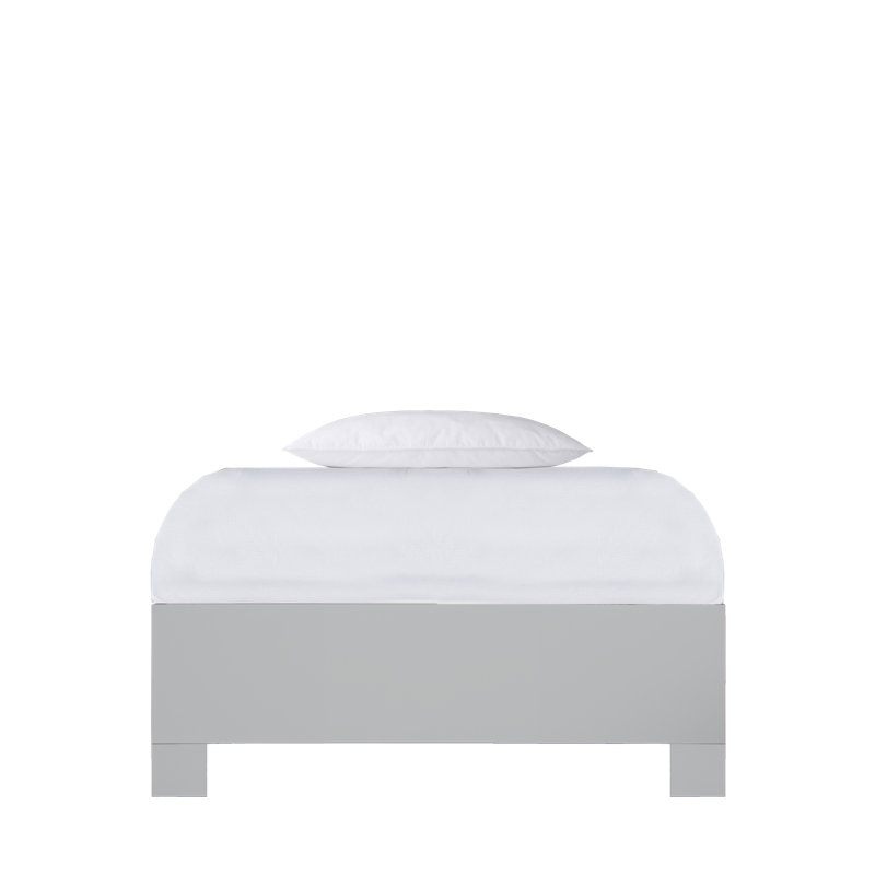 Base de lit plateforme 16 po, Simple TG, Gris clair