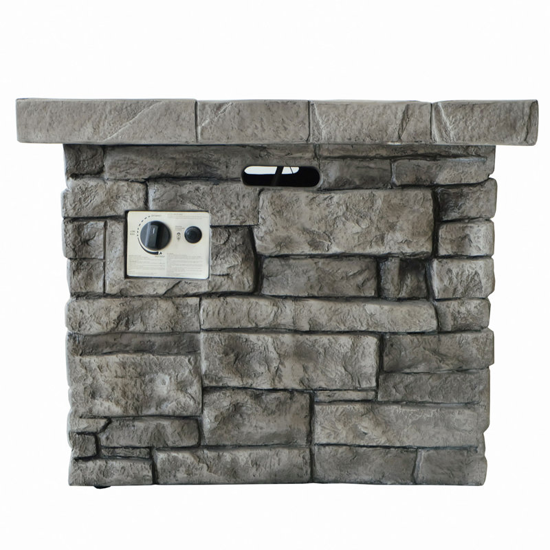 30" Outdoor Square Mgo Propane Fire Pit - 40,000 Btu