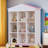 House-Shaped Storage Rack With Nine Storage Compartments And Colorblock Design-497316608