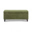 Repose-pieds de rangement avec couvercle rabattable, assemblage facile, pieds bouclés en tissu et bois d'hévéa, vert rétro