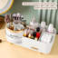 Organisateur de maquillage rotatif à 360 ° avec porte-pinceau et tiroir, grand espace de rangement pour cosmétiques pour comptoir de meuble-lavabo, vitrine de soins de la peau et de beauté à compartiments multiples-1439700209