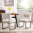 Markque 18.3" H Boucle/Linen Upholstered Parsons Chair with Metal Frame-1421869100
