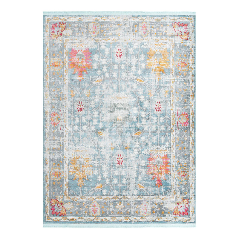 Haefner Floral Indoor Rug, Rectangle 9' x 12'