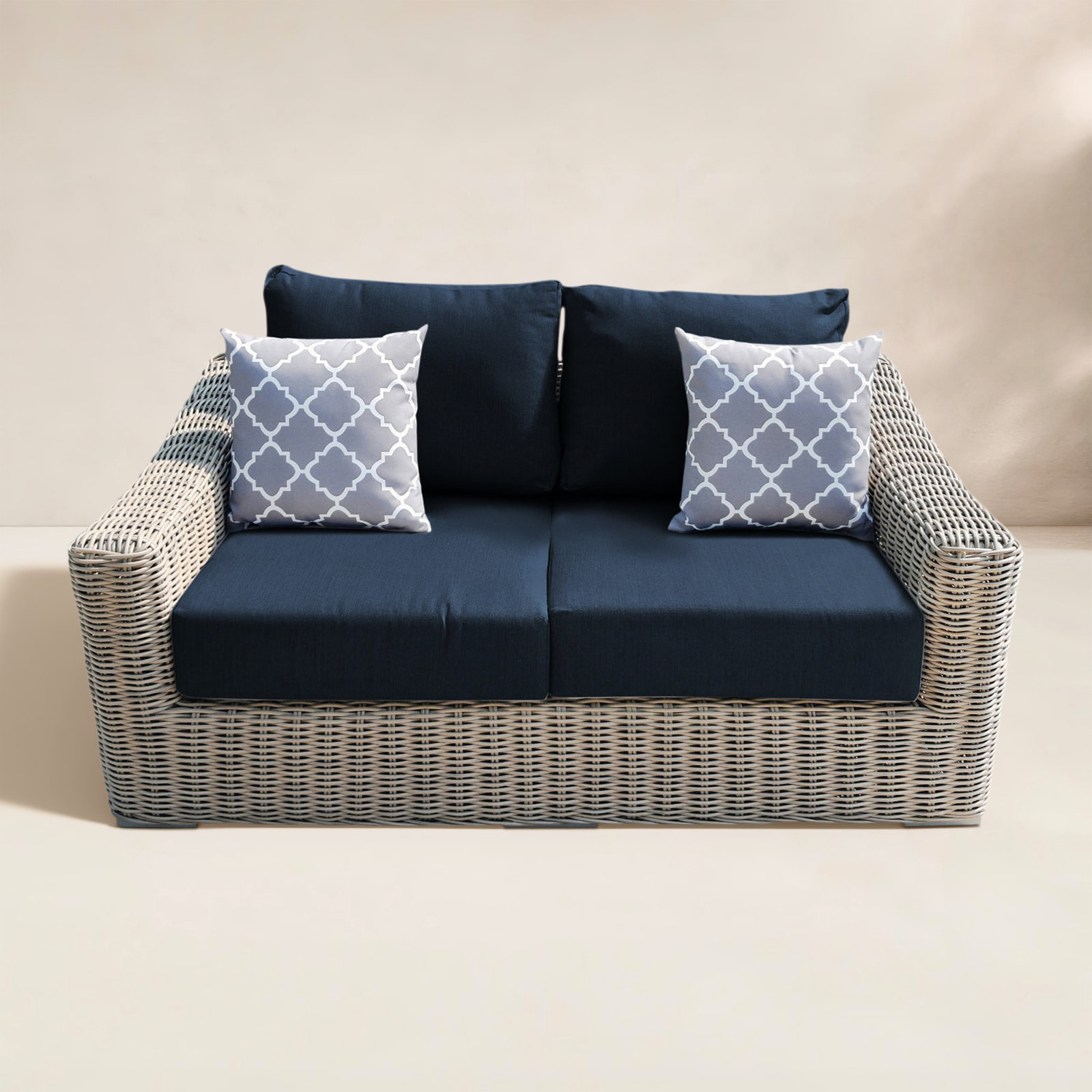 Sommerville 67" Patio Loveseat, Blue