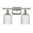 Brysin 15" W 2-Light Dimmable Metal Vanity Light with Glass Shades-848961674-848961684