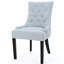 Chaises de salle à manger modernes et bleues avec piqûre en losange