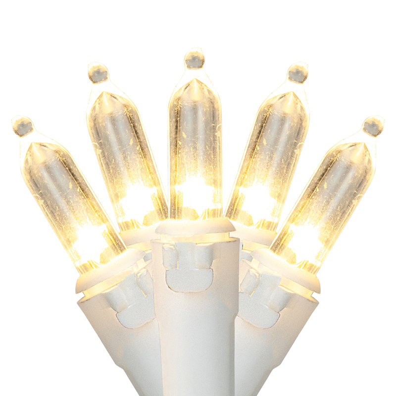 Guirlande de 100 lumières DEL, Blanc chaud / blanc, 35