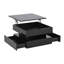 Table basse Brielle à hauteur réglable avec éclairage DEL et rangement à double tiroir