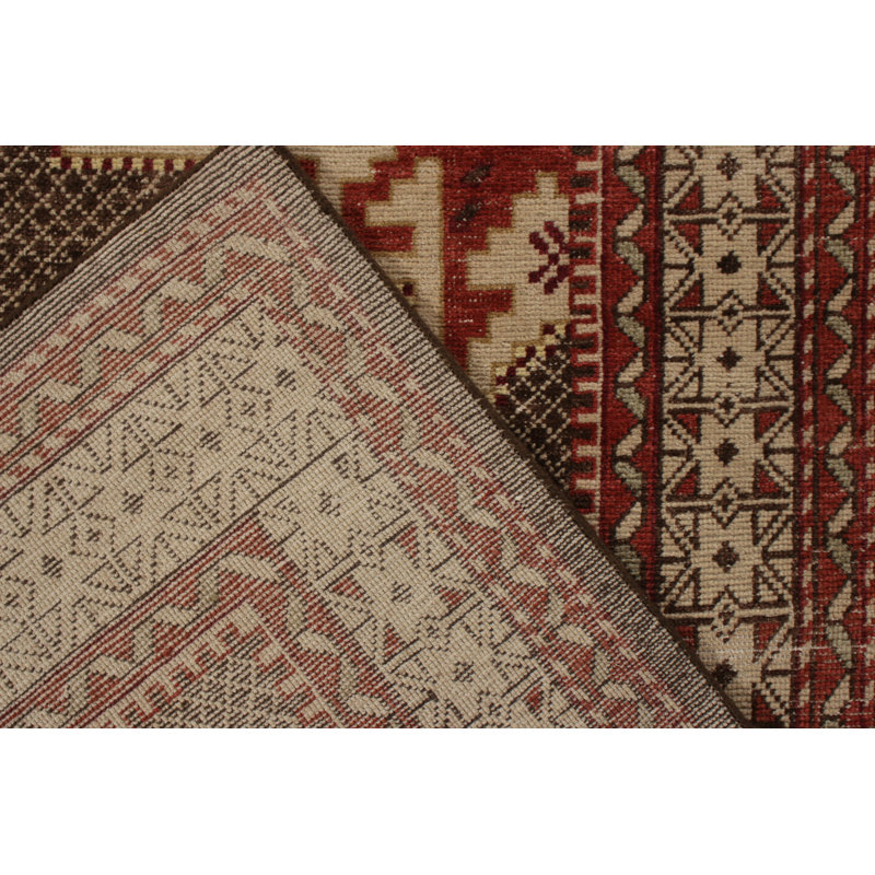Distressed Homage Hand Knotted Wool Geometric Area Rug, Rectangle 15' x 24'