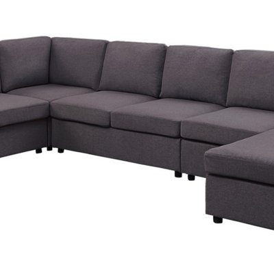 146.5" Modular Sectional Sofa With Reversible Chaise