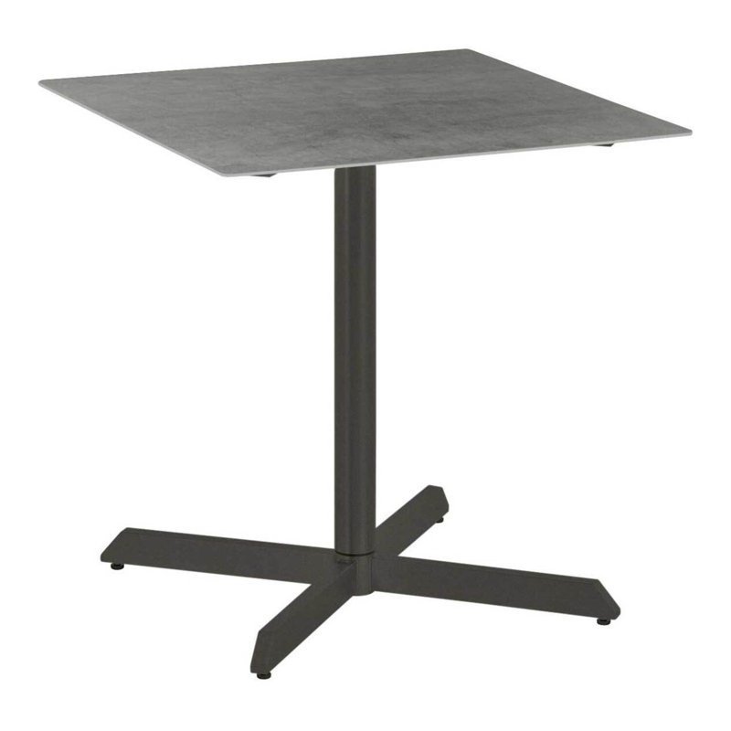 Equinox Pedestal Table, Dusk Ceramic Top/Graphite Base