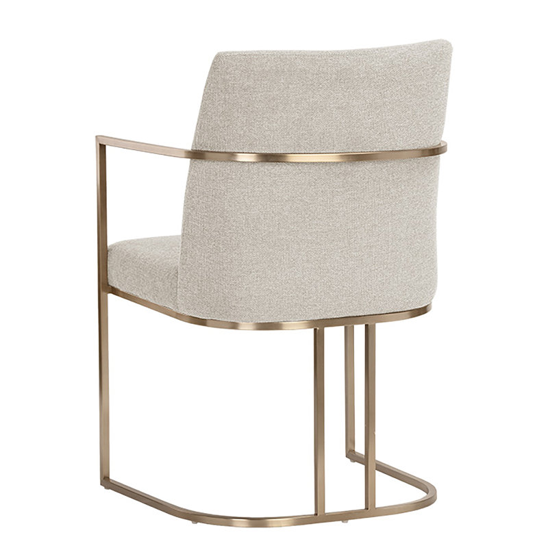 Caddo 18.5'' H Upholstered Armchair, Cream Performance Basketweave