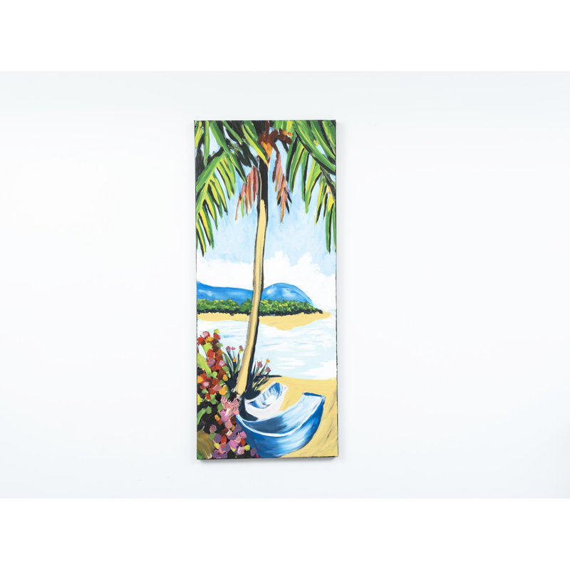 Oversized Wall Canvas 47'' X 19'' - Hand-painted Summer Art 47x19 Decorative