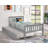 Twin Bed with Trundle, Platform Bed Frame with Headboard and Footboard, No Box Spring Needed,Grey