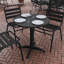 Table bistro ronde en aluminium à plateau lisse avec base Siyah-242253908-168808360