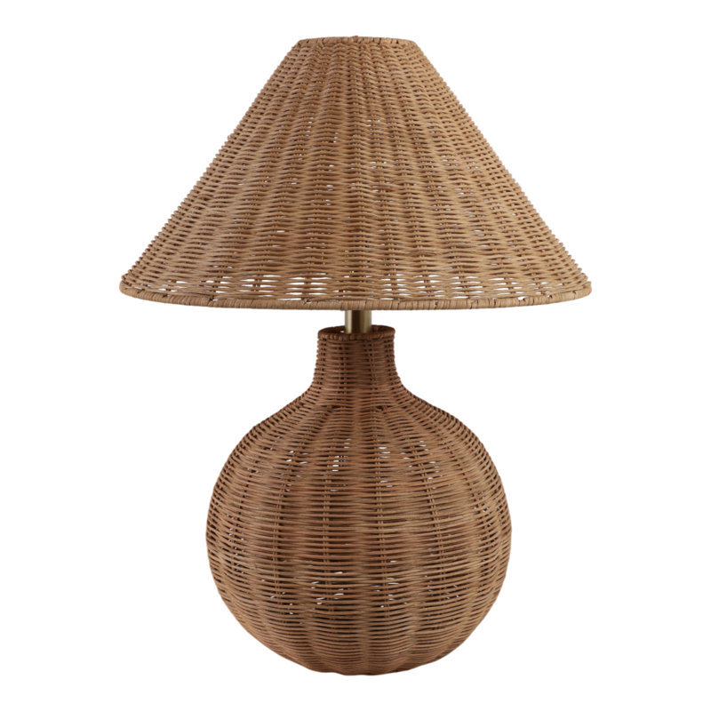23X20" Woven Rattan Table Lamp, Natural