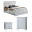 Ensemble de chambre configurable avec lit plateforme tapissier 
