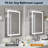 Recessed or Surface Mount LED Medicine Cabinet with Mirror, Frameless, Defogger, Outlets & USBs-805808069