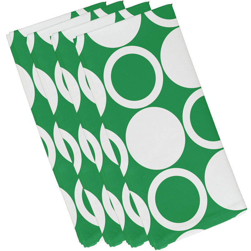 Sergent Polyester Geometric Square Napkin, Green