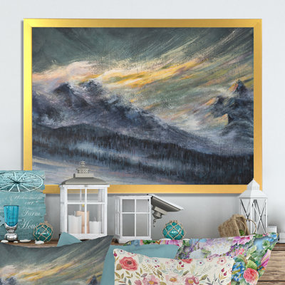 " Storm In Gray Winter Mountains "