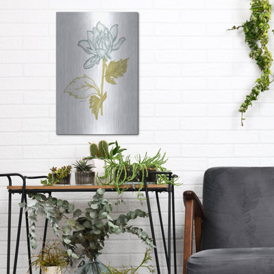 Luxe Metal Art 'Countryside Bloom 1' By Stellar De " Countryside Bloom 1 " by Stellar Design Studio