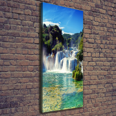 Waterfall Krka - Wrapped Canvas Print