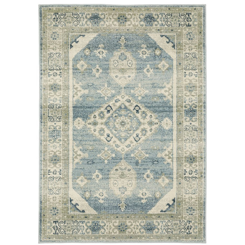 Tapis rectangulaire , Rectangle 5 pi 3 po x 7 pi 2,6 po