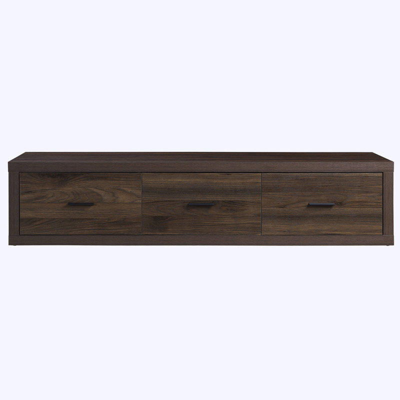 Geo 3-Drawer Rectangular TV Stand in Walnut