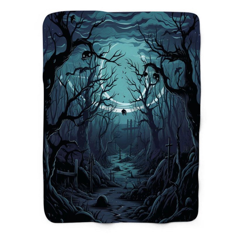 Enchanted Woods - 1 pièce Sherpa Premium, L 50 po x L 60 po