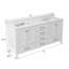 Meuble-lavabo 72 po, meuble-lavabo de salle de bain 72 po, comptoir autoportant avec 2 lavabos-808017472