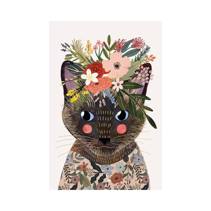 Siamese by Mia Charro - Wrapped Canvas Gallery-Wrapped Canvas Giclée, 66.04 cm H x 45.72 cm W x 1.91 cm D