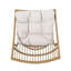 Chaise berçante et table d'appoint en fer brun, structure en fer, brun, imperméable