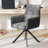 22.5" W Modern Chenille Upholstered  Dining Chairs with Armrests Swivel Armchairs-1606599897