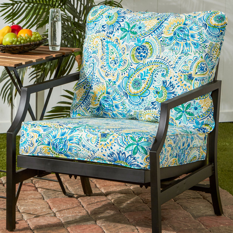 Lester Outdoor Premium Deep Seat Chair Cushion, Baltic