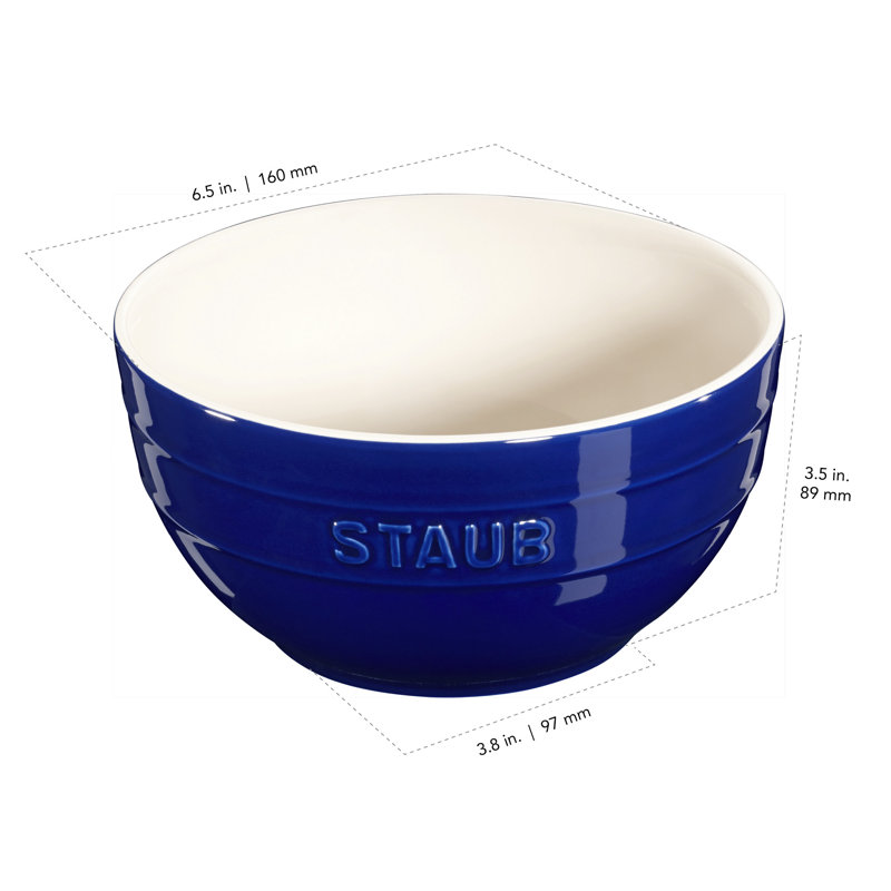 Staub Ceramic 6.73-inch Large Mixing Bowl, 4.5-inch, Cherry