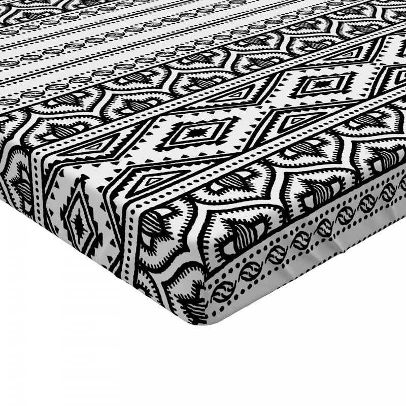 Microfiber Patterned Fitted Sheet, Twin Fitted Sheet
