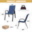 Fauteuil de salle à manger large en métal noir-927135581-927135576
